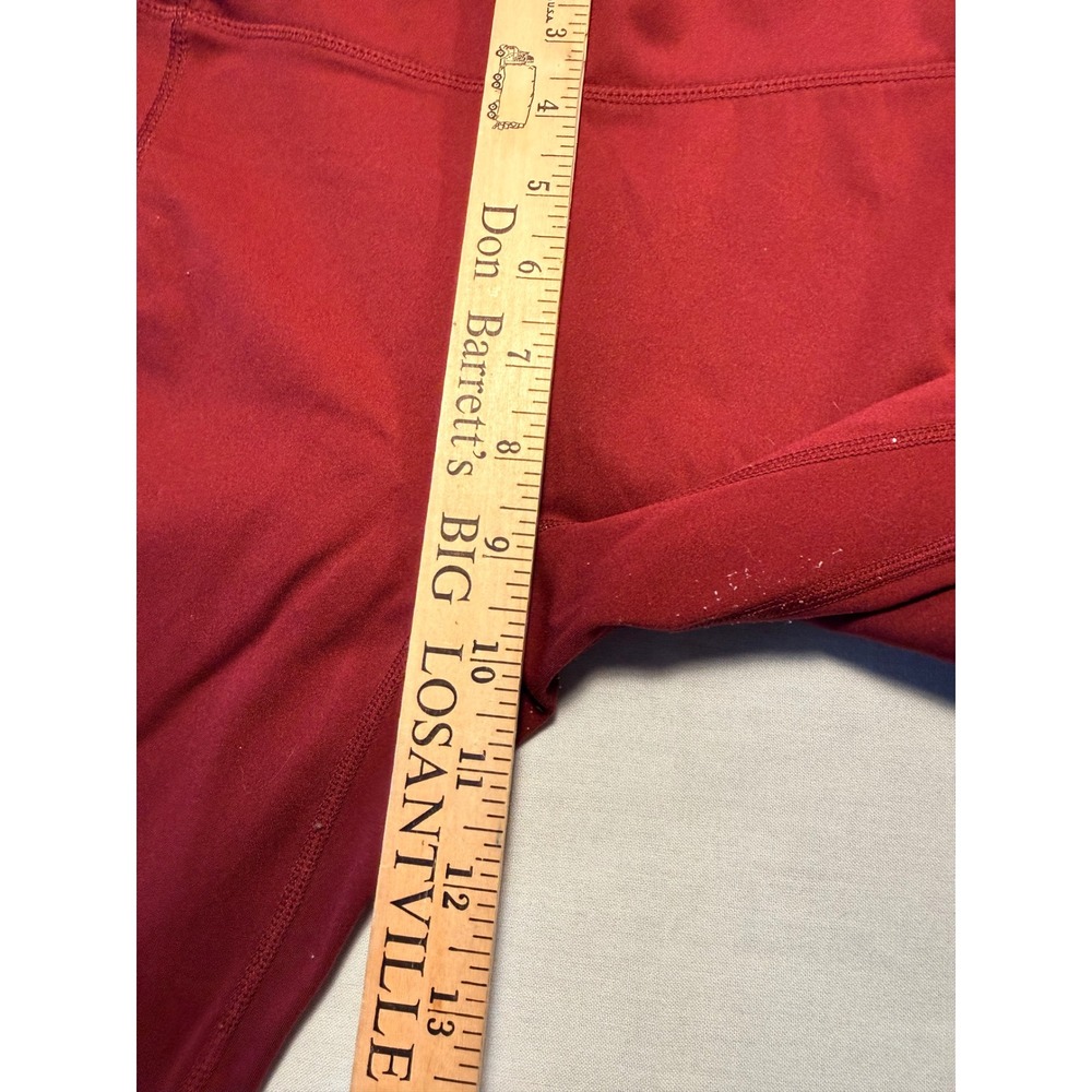 Fabletics Motion365 Leggings Burgundy Red Pink Ankle Zip Pockets Womens‎ Medium - Picture 6 of 7